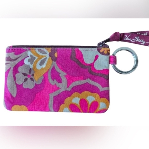 Vera Bradley Carnaby Zip ID Coin/Key Card Holder EUC - Picture 2 of 3